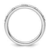 14k White Gold Stackable Expressions White Topaz and Diamond Ring